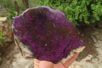 Polished On One Side Metallic Purpurite Specimens x 3 From Namibia