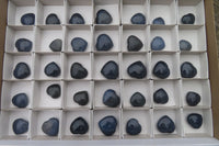 Polished Lazulite Gemstone Hearts x 35 From Madagascar