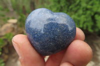 Polished Lazulite Gemstone Hearts x 35 From Madagascar