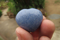 Polished Lazulite Gemstone Hearts x 35 From Madagascar