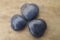 Polished Lazulite Gemstone Hearts x 35 From Madagascar