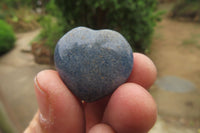 Polished Lazulite Gemstone Hearts x 35 From Madagascar