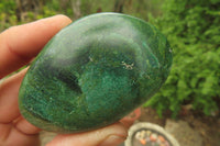 Polished Green Verdite Palm Stones x 12 From Zimbabwe