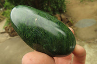 Polished Green Verdite Palm Stones x 12 From Zimbabwe