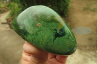 Polished Green Verdite Palm Stones x 12 From Zimbabwe