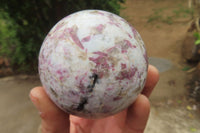 Polished Rubellite Pink Tourmaline Spheres x 2 From Ambatondrazaka, Madagascar