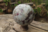 Polished Rubellite Pink Tourmaline Spheres x 2 From Ambatondrazaka, Madagascar