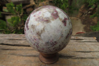 Polished Rubellite Pink Tourmaline Spheres x 2 From Ambatondrazaka, Madagascar