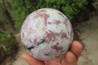 Polished Rubellite Pink Tourmaline Spheres x 2 From Ambatondrazaka, Madagascar