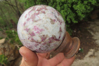 Polished Rubellite Pink Tourmaline Spheres x 2 From Ambatondrazaka, Madagascar