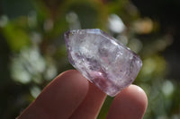 Polished Smokey Amethyst Window Quartz Crystals x 20 From Akansobe, Madagascar