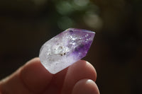 Polished Smokey Amethyst Window Quartz Crystals x 20 From Akansobe, Madagascar