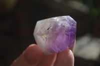 Polished Smokey Amethyst Window Quartz Crystals x 20 From Akansobe, Madagascar