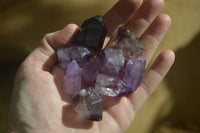 Polished Smokey Amethyst Window Quartz Crystals x 20 From Akansobe, Madagascar