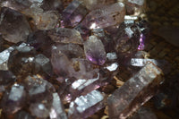 Natural Smokey Window Amethyst Crystals x 0.9 Kg Lot From Chiredzi, Zimbabwe