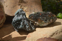 Natural Libethenite Crystals On Dolomite Matrix Specimens x 2 From Shituru, Congo