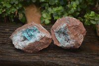 Natural Drusy Coated Malacolla On Dolomite Specimens x 2 From Congo