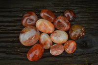 Polished Carnelian Palm Stones x 12 From Madagascar