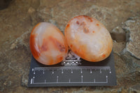 Polished Carnelian Palm Stones x 12 From Madagascar