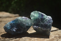 Natural Watermelon Fluorite Cobbed Specimens x 30 From Uis, Namibia