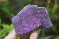 Polished On One Side Metallic Purpurite Specimens x 4 From Namibia