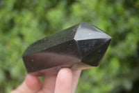 Polished Double Terminated Black Basalt Points x 12 From Madagascar