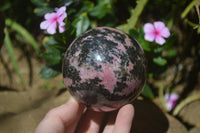 Polished Rhodonite Spheres x 2 From Madagascar