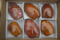 Polished Red Jasper Standing Free Forms x 6 From Madagascar