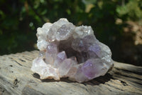 Natural Jacaranda Amethyst Quartz Clusters x 2 from Mumbwa, Zambia