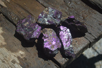 Natural Metallic Purpurite Cobbed Specimens x 5 From Erongo, Namibia