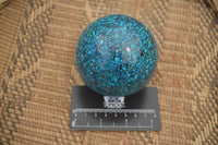 Polished Chrysocolla Conglomerate Spheres x 2 From Congo