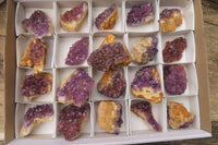 Natural Amethystos Amethyst Plate Specimens x 20 From Kwaggafontein, South Africa