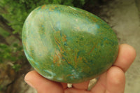 Polished Emerald Verdite Galet - Palmstones x 12 From Zimbabwe