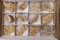 Natural Quartz Capital Crystal Clusters x 12 From Madagascar