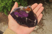 Polished Rare Metallic Purpurite Slices x 4 From Erongo, Namibia