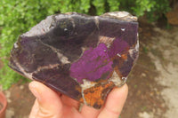 Polished Rare Metallic Purpurite Slices x 4 From Erongo, Namibia