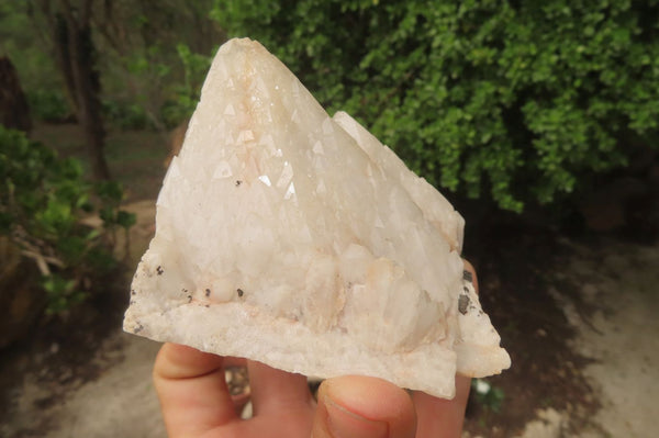 Natural Groovy Cascading Candle Quartz Clusters x 6 From Antsirabe, Madagascar