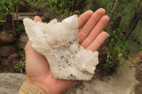 Natural Groovy Cascading Candle Quartz Clusters x 6 From Antsirabe, Madagascar