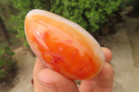 Polished Carnelian Agate Galet - Palmstones x 12 From Madagascar