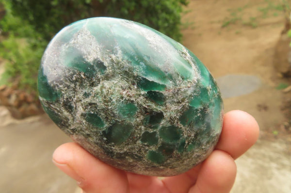 Polished Rare Emerald Mica In Matrix Free Forms x 6 From Mutoko, Zimbabwe