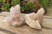 Natural Pale Lilac Spirit Quartz Clusters x 6 From Boekenhouthoek, South Africa