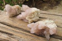 Natural Pale Lilac Spirit Quartz Clusters x 6 From Boekenhouthoek, South Africa