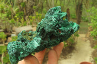 Natural Silky Malachite Specimens x 3 From Kasompe, Congo