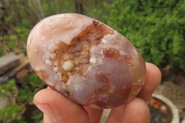 Polished Flower Agate Palm Stones x 12 From Madagascar