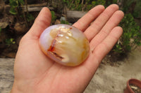 Polished Carnelian Palm Stones x 12 From Madagascar