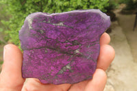 Polished On One Side Metallic Purpurite Specimens x 4 From Namibia