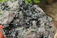 Natural Libethenite Crystals On Dolomite Matrix Specimens x 2 From Shituru, Congo