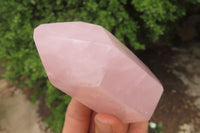 Polished Double Terminated Rose Quartz Points x 4 From Madagascar