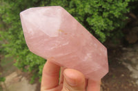 Polished Double Terminated Rose Quartz Points x 4 From Madagascar