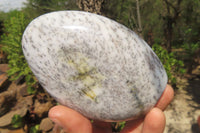 Polished Dendritic Opal Standing Free Forms x 3 From Moralambo, Madagascar